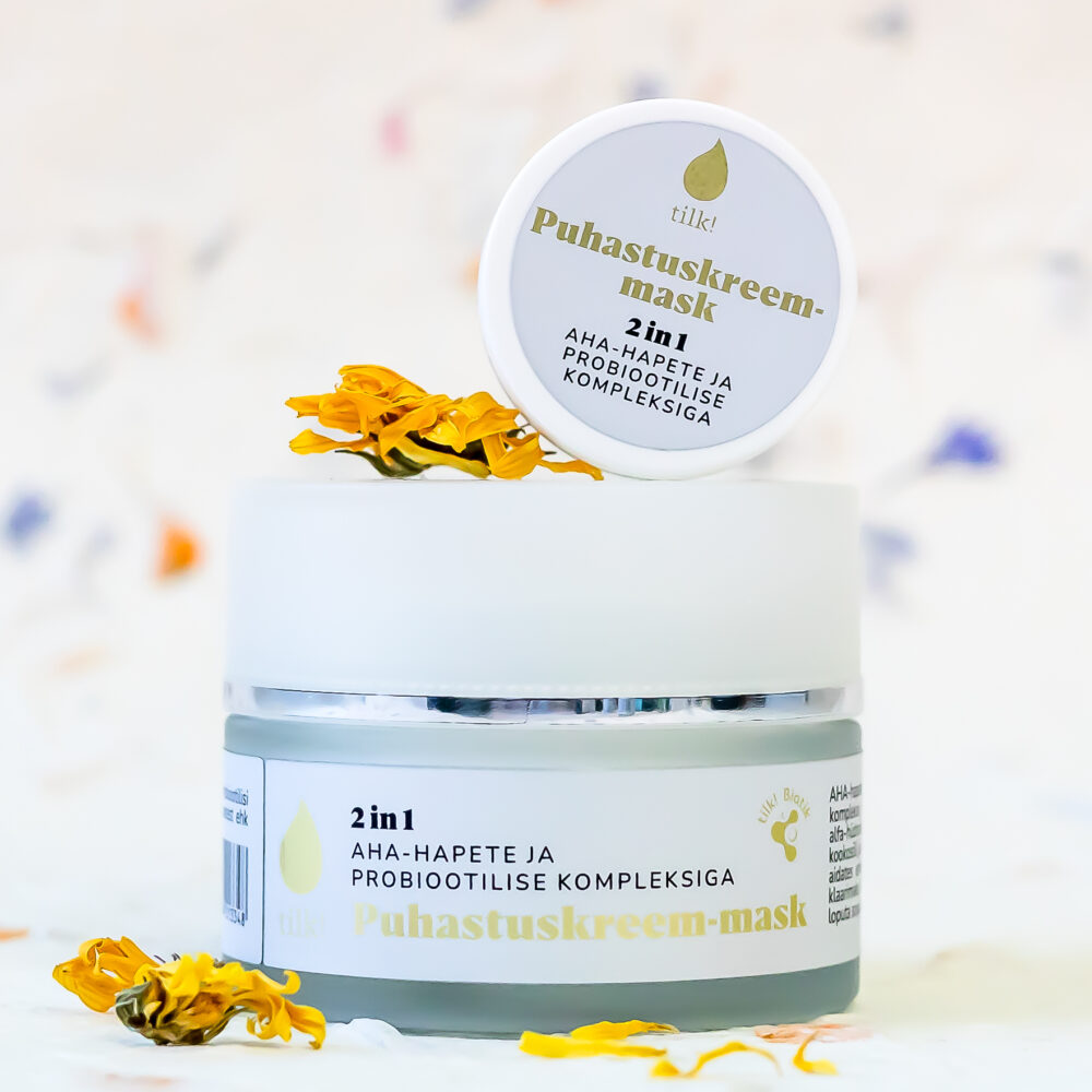 2in1 10% AHA-hapete ja probiootilise kompleksiga puhastuskreem-mask - Image 2
