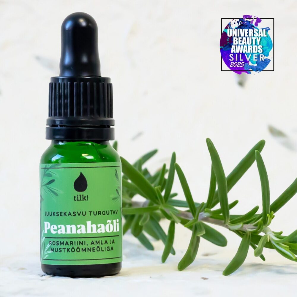 Juuksekasvu turgutav peanahaõli rosmariini, amla ja mustaköömneõliga (tasuta aplikaator 30ml peanahaõliga)